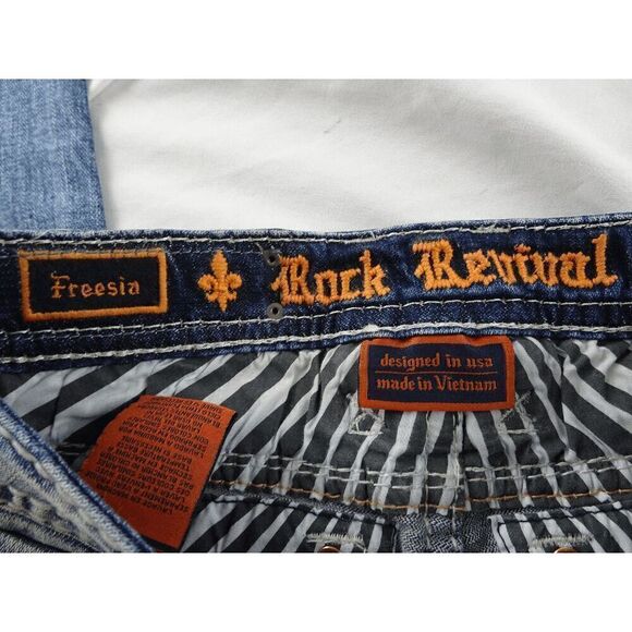 Rock Revival Freesia Skinny Women Distressed Jean Size 26 - Picture 6 of 11